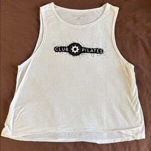 Club Pilates White Tank Top, Tavi brand